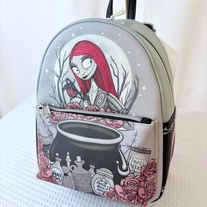 NWT LOUNGEFLY The Nightmare Before Christmas Sally Cauldron Mini Backpack